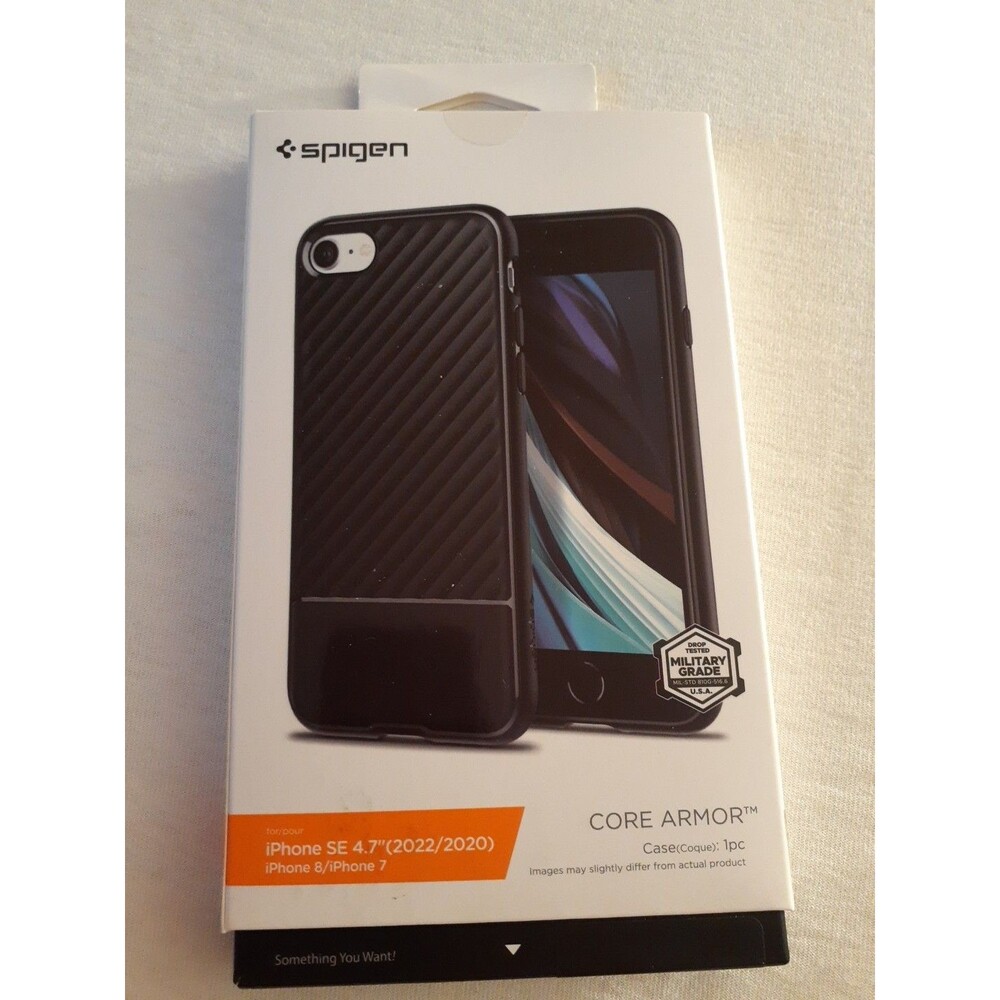 Spigen Core Armor Cellphone Case for iPhone SE 4.7,  iPhone 7 OR  8 Black NEW